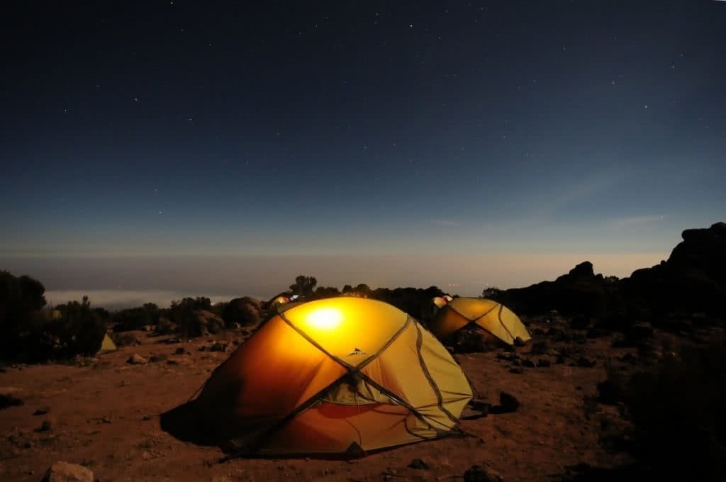 Top 6 Sydney Camping Escapes (by Public Transport), Henry Brydon, Royal National Park, camping, tent, light, night sky, sand