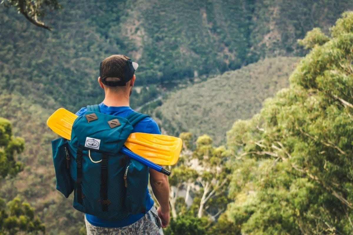 Packrafting The Shoalhaven River // Morton NP (NSW), Henry Brydon, page, backpack, trees, valley