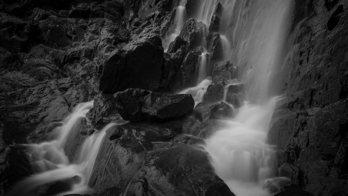 It's An Easy Day Trip To Lesmurdie Falls (WA), Andrew Marr, waterfall, spray, rocks, boulders, crashing, whitewater