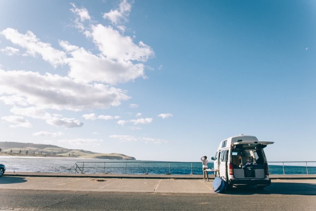 Pebbly Beach Weekend-21 6 Reasons to Date Outdoors, beach , van, ocean, clouds