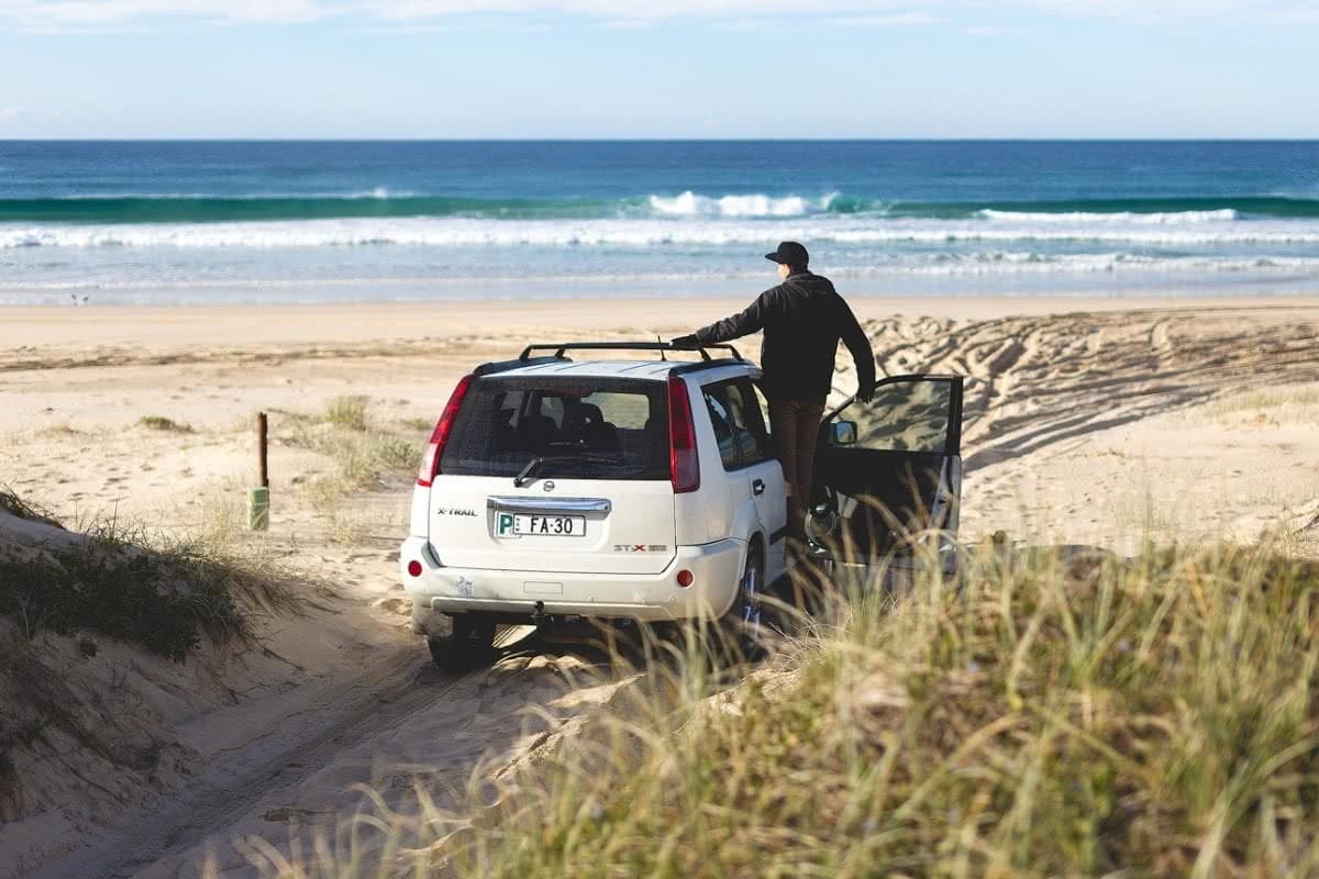Sand Dunes & Stars At Hungry Gate (NSW), Liam Hardy, Hat-Head, car, off road, waves, beach, sand