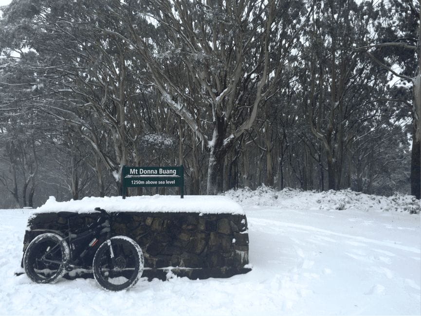Mt Donna Buang Cycling Microadventure // Yarra Valley (Vic) Euan Pennington fat bike, snow, trail, forest
