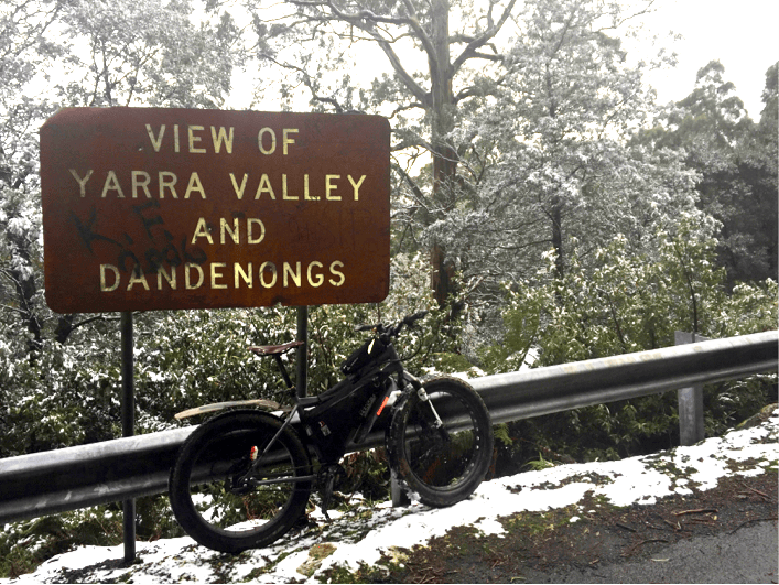 Mt Donna Buang Cycling Microadventure // Yarra Valley (Vic) Euan Pennington fat bike, snow, trail, forest