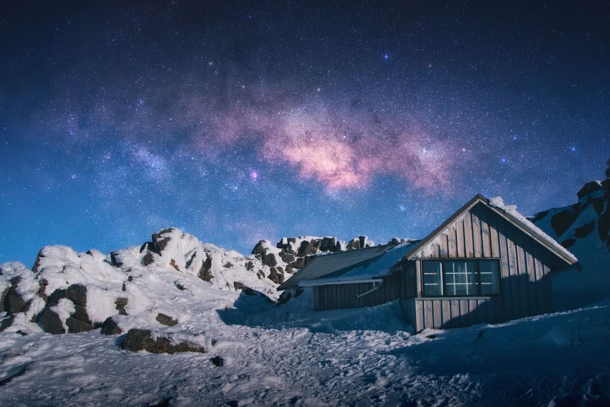 Fun In The Snow On Ben Lomond (TAS), Jonathon Rose, snow, hut, astrophotography, stars, night sky, winter