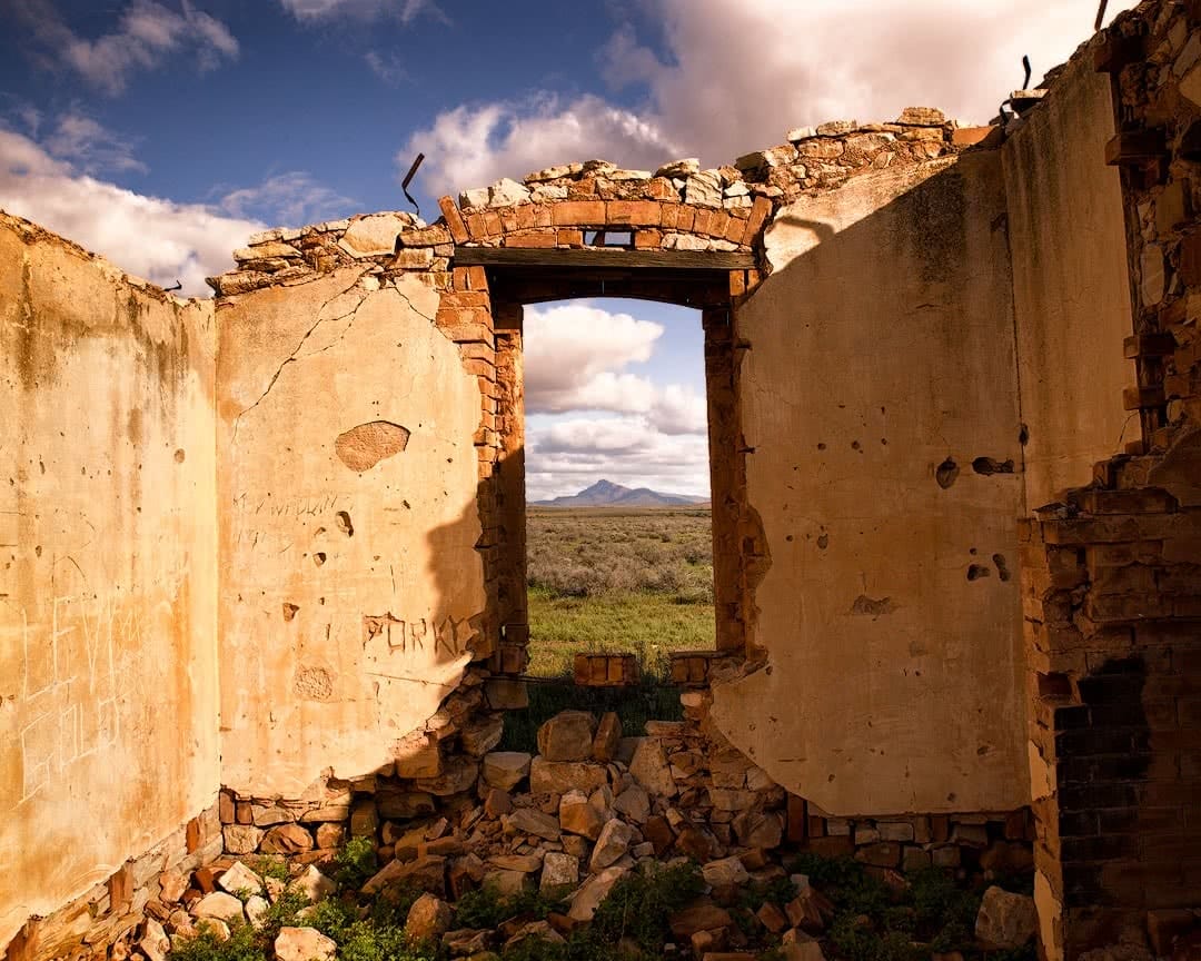 Brian Hatchard flinders ranges hero inside ruins south australia sa