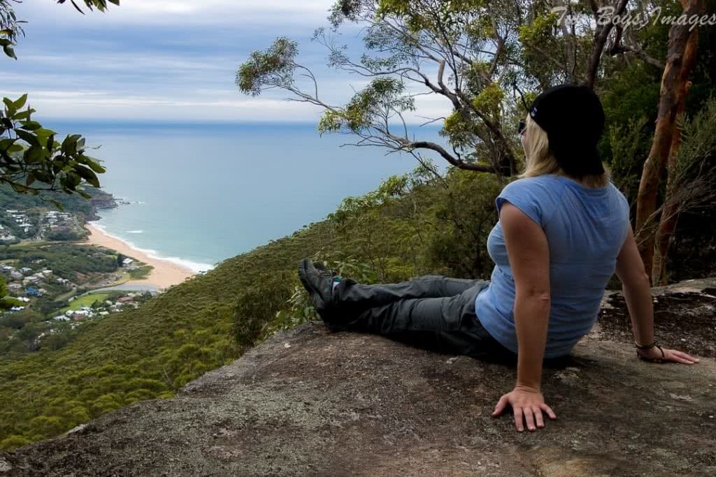 Melissa Bowyer Mt Mitchell View Inside the Rock Hiking Near Stanwell Park Hiker top view