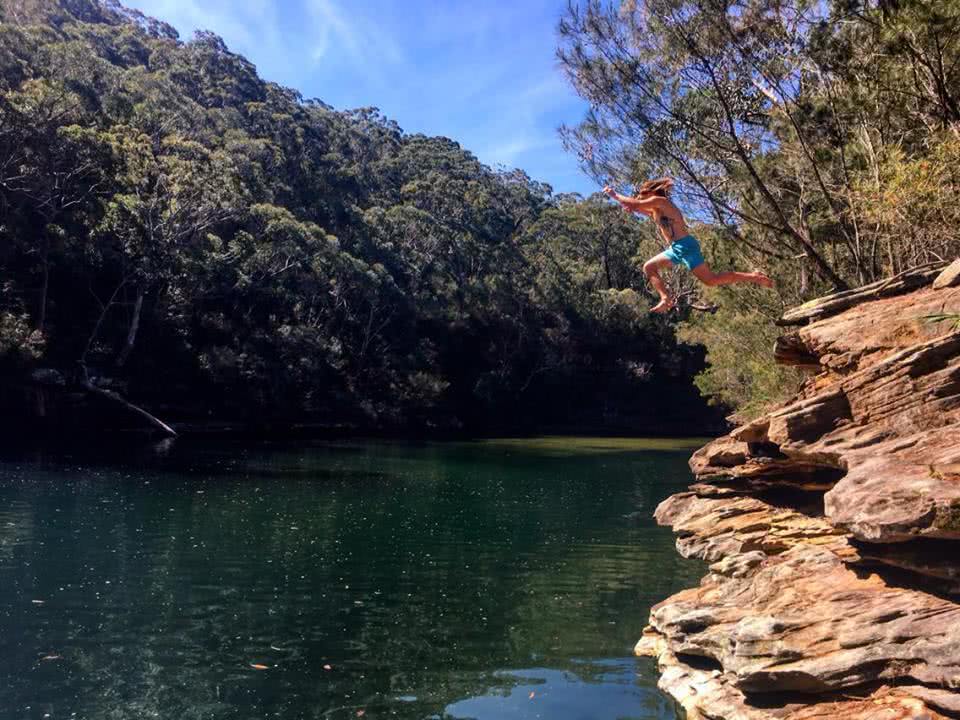 A Mermaid’s Fantasy // South West Arm Pool (NSW) Tiffany Hulm wild swimming rock jump