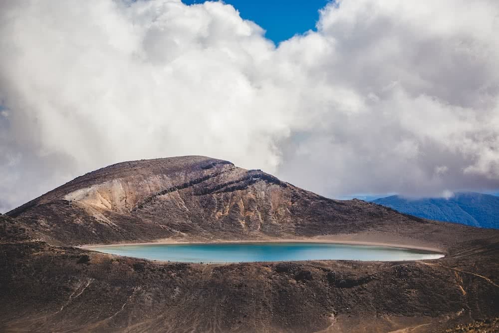 Blue Lake Cherihan Hassun tongariro alpine crossing nz new zealand mountains snow