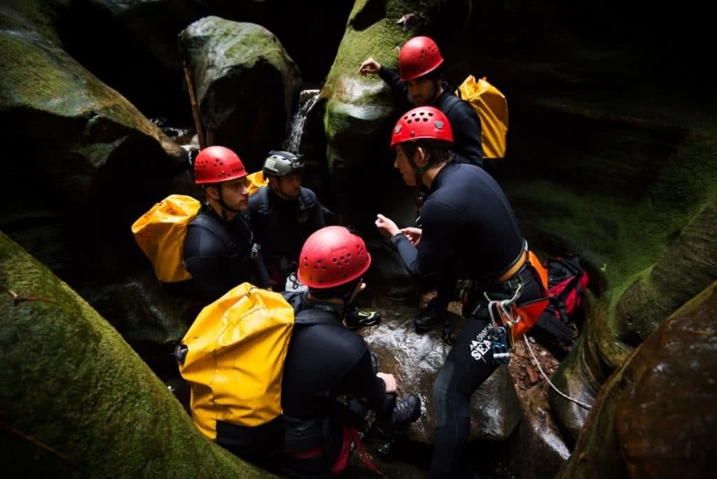 Jake Anderson BMAC instructing 7 outdoor jobs canyoning