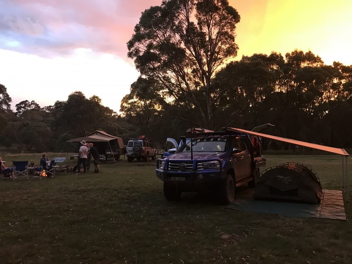 Little Murray campsite at Sunset