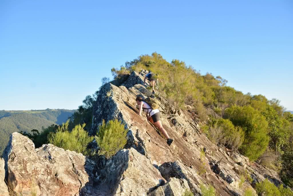 Lisa Owen Pages Pinnacle rock scramble ridge QLD
