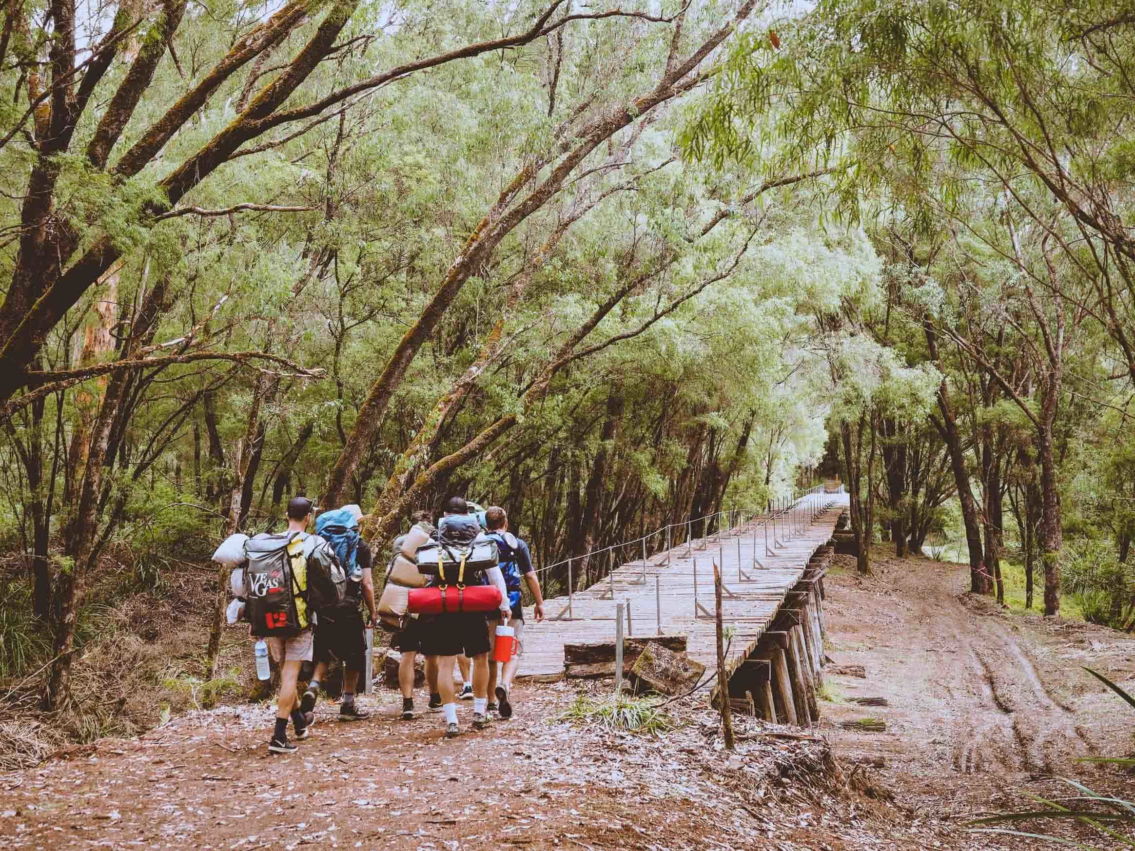 Chris McDiarmid Bibbulmun Track WA Perth hiking backpack bridge