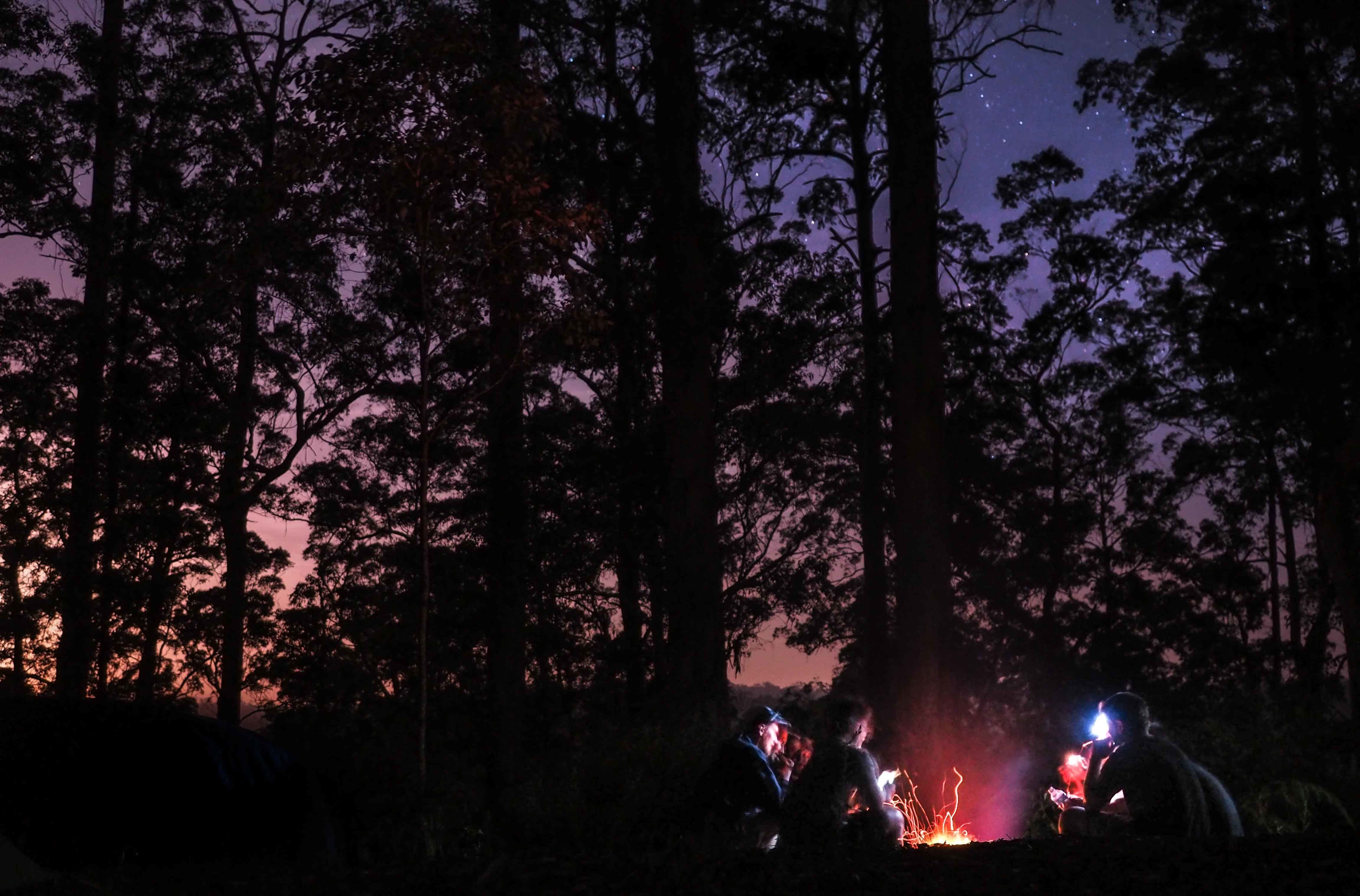 Chris McDiarmid Bibbulmun Track WA Perth campfire