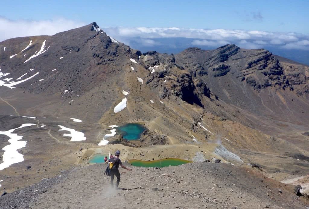 Tongariro Crossing, Scree Skiiing, New Zealand, mountains