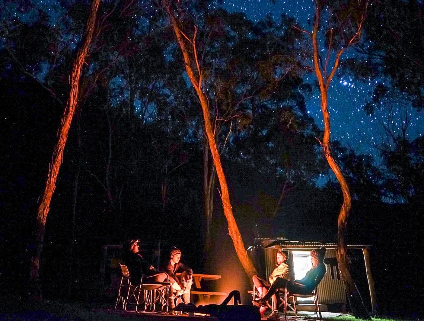 Green Gully Track, Oxley Wild Rivers National Park, NSW, multi-day hike, hut to hut, campsite, campfire, stars, night, astrophotography
