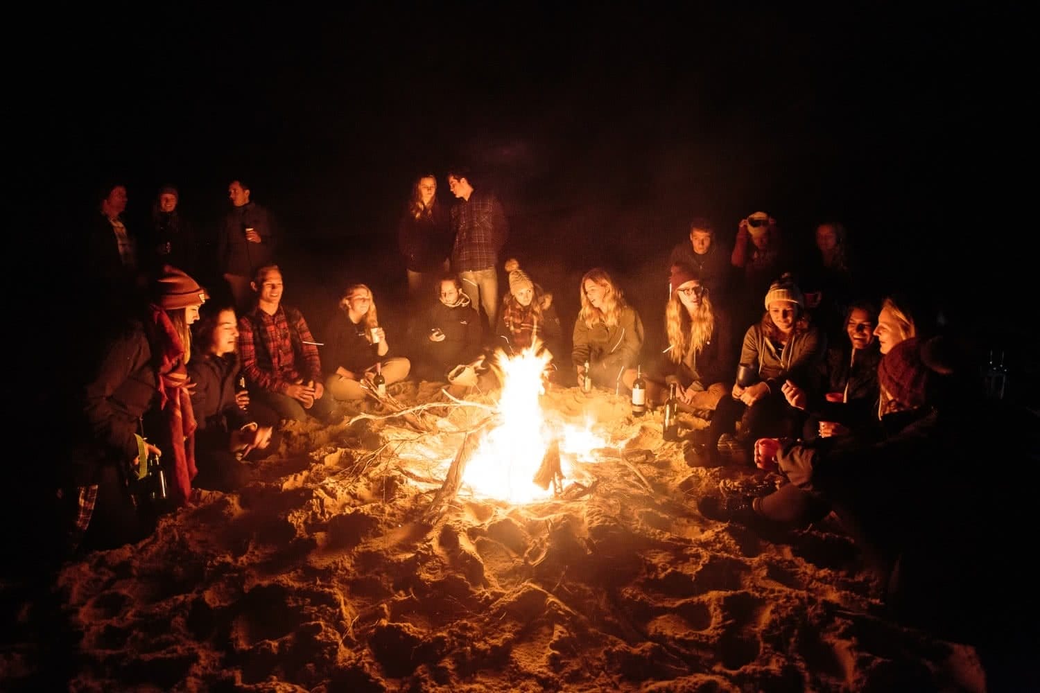 Liam Hardy campfire friends laughing