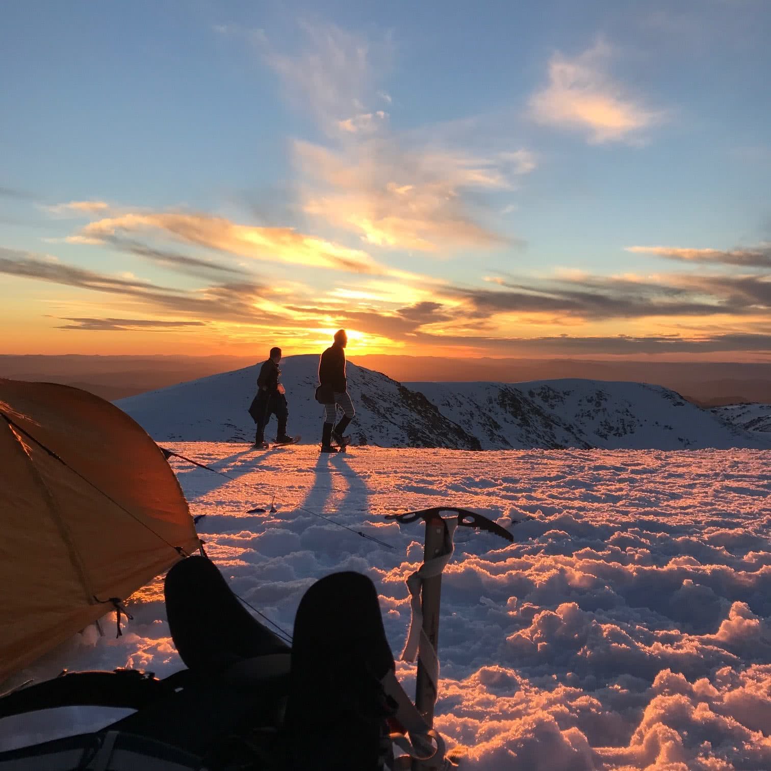 Xavier Anderson Watsons Crags Kosciuszko Mountain National Park snow rock climbing winter camping