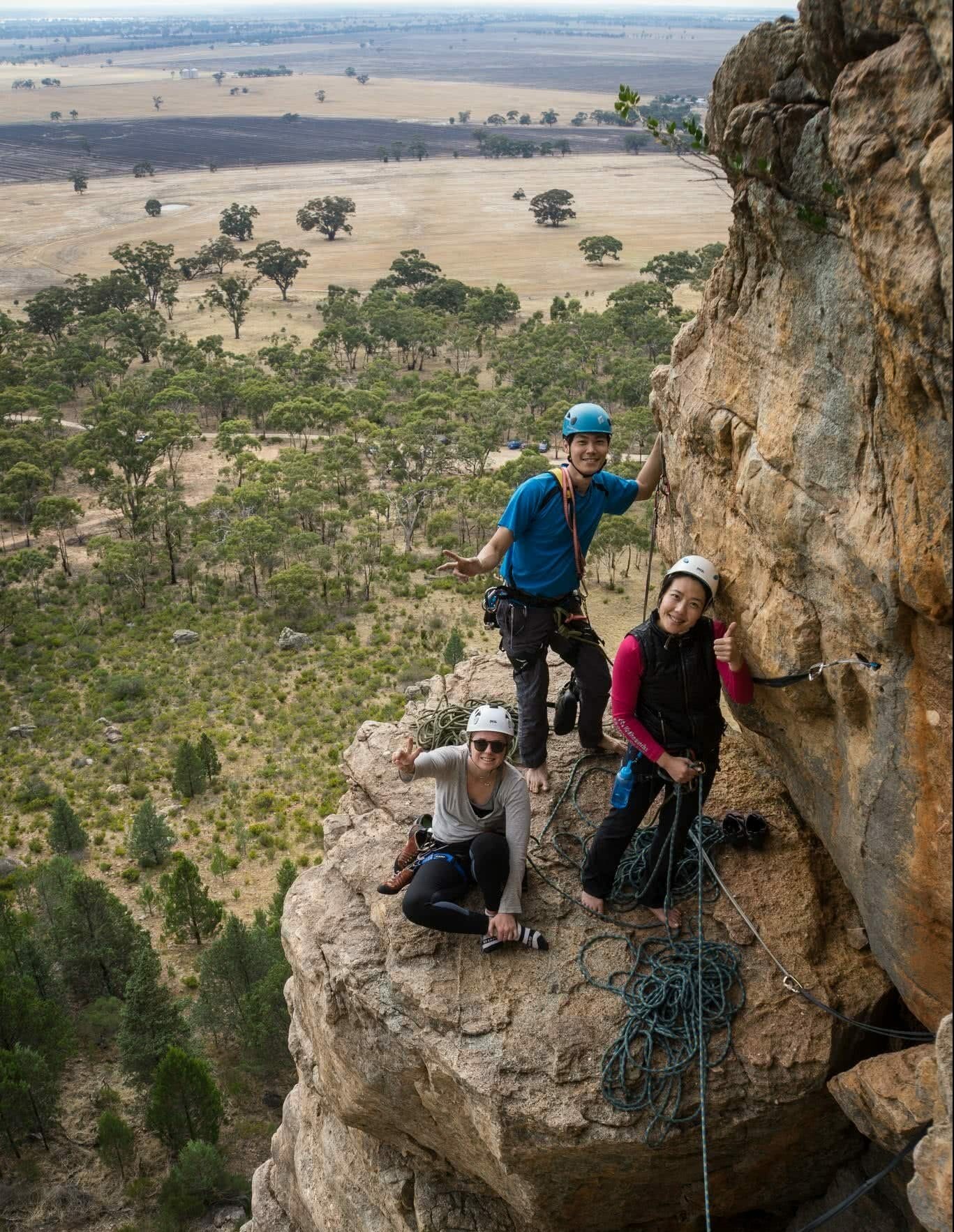 A Day In The Life Of A Climbing Guide Aaron Lowndes rock melbourne climbing school introductory route
