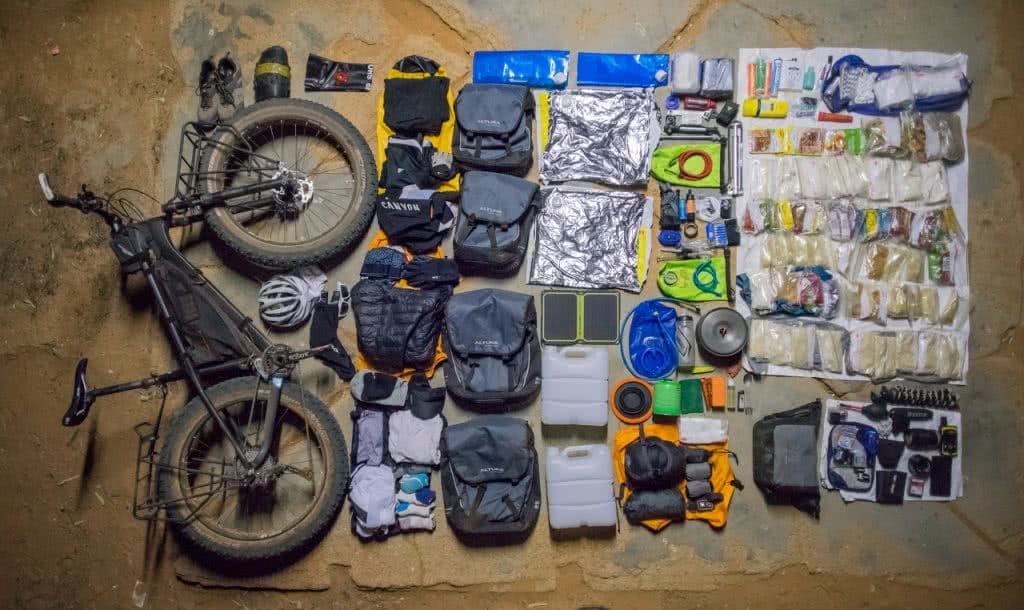 Benny Littlejohn, Simpson Desert Crossing, Adventure Co, fatbikes, mountain bike, cycling, packing, gear lay