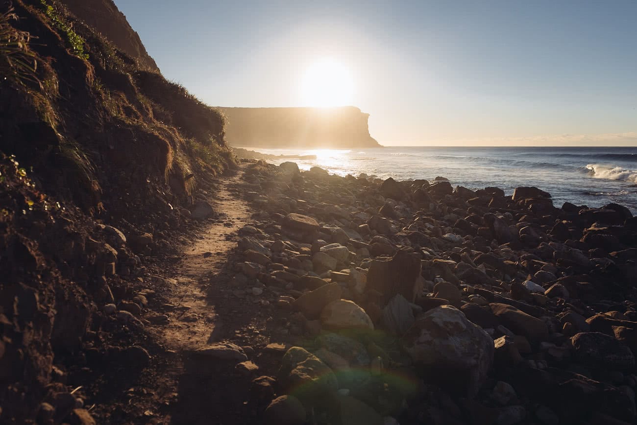 adrian mascenon, the coast track, royal national park, nsw, track, sunrise