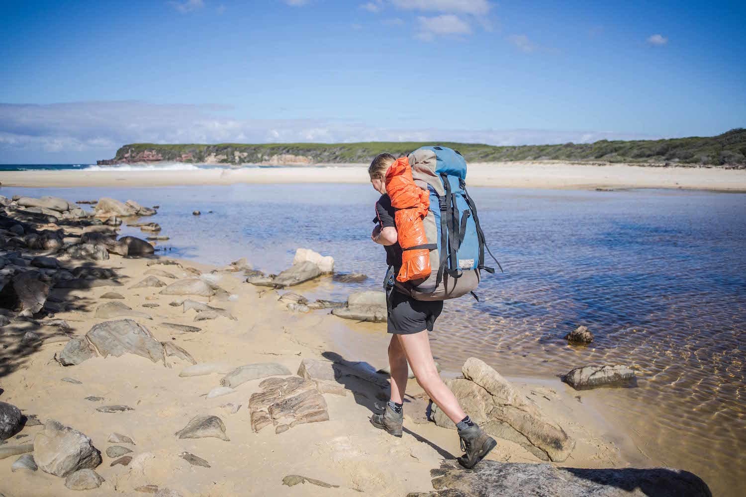 nadgee Wilderness Walk Nadgee Nature Reserve VIC NSW Lachie Thomas, sand, rocks, horizon, water, walker, hiker, ocean