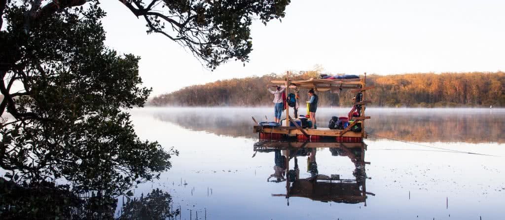 Travels By Tide // A Modern Day Huck Finn Adventure Joel Johnsson, raft, crew, friends, trees, river