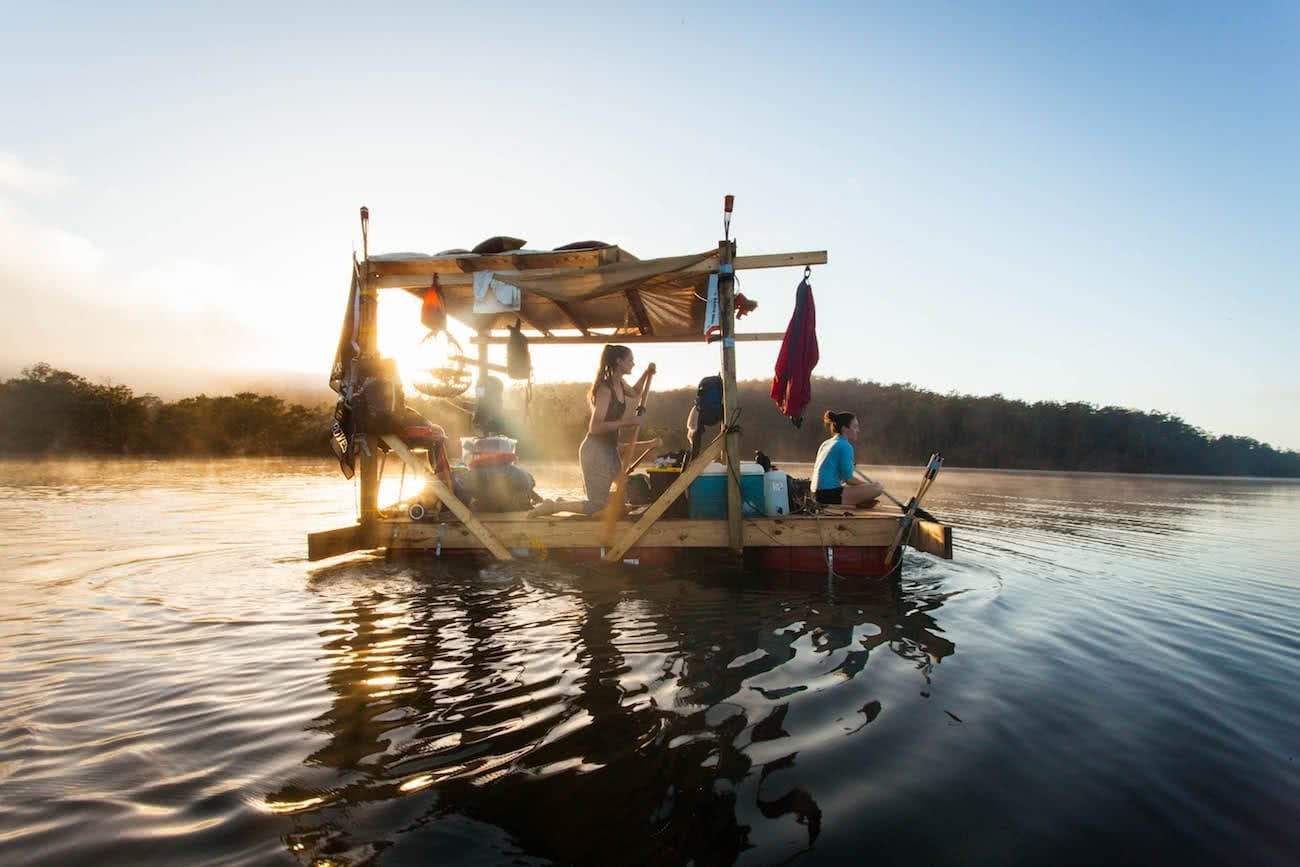 Travels By Tide // A Modern Day Huck Finn Adventure Joel Johnsson, raft, paddle, sunburst, rive