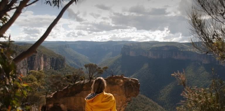 Blackheath to Hanging Rock, Blackheath to Hanging Rock, Matt Pearce, blue mountains, nsw, lookout, view, valley, 10 walks near sydney you can reach by train