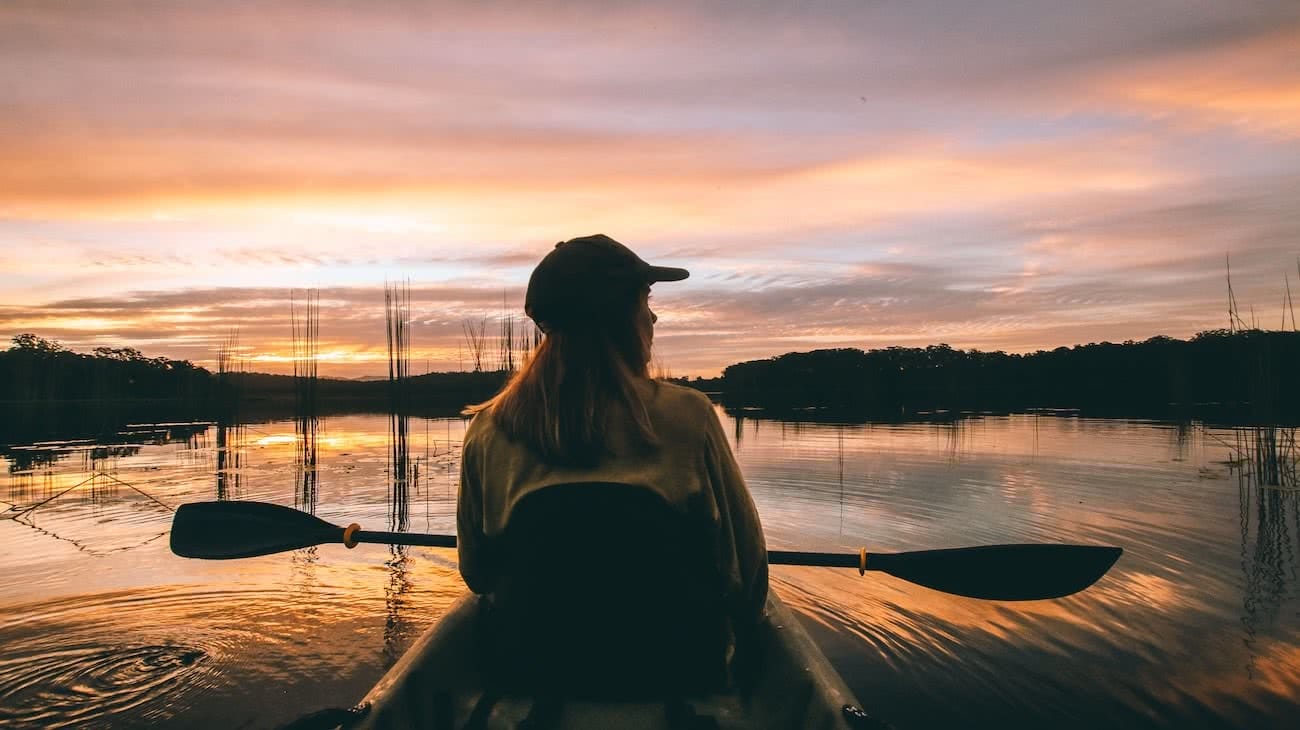 7 Killer Kayak Adventures On The Sunshine Coast (QLD), Scout Hinchliffe, EWEN MADDOCK DAM, woman, sunset, water