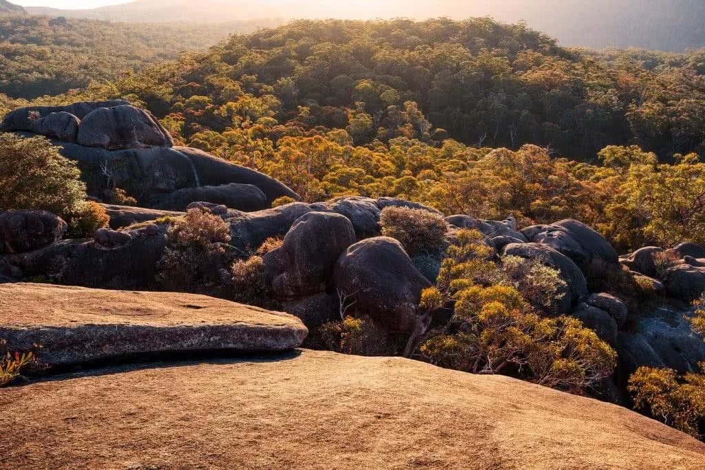 liam hardy, woolpack rocks, cathedral rocks national park, boulders, sunset,