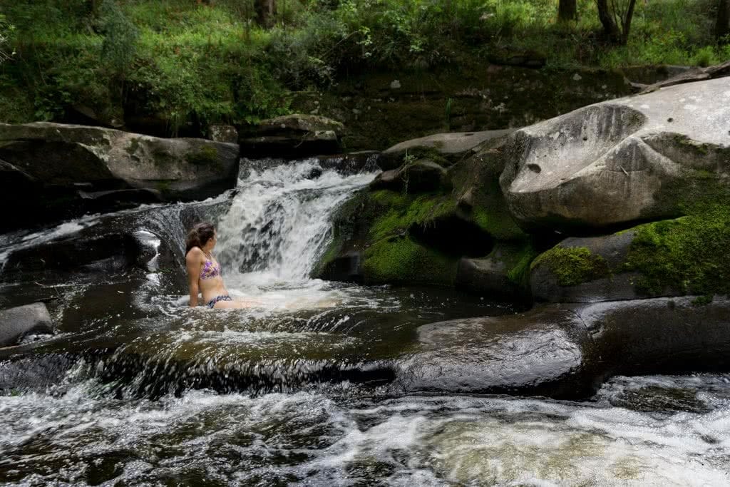 Wet Feet And Waterfalls // Cumberland River Trail (VIC), Isobel Campbell, Jebbs Pools, , swimming, flow, water, rocks, woman
