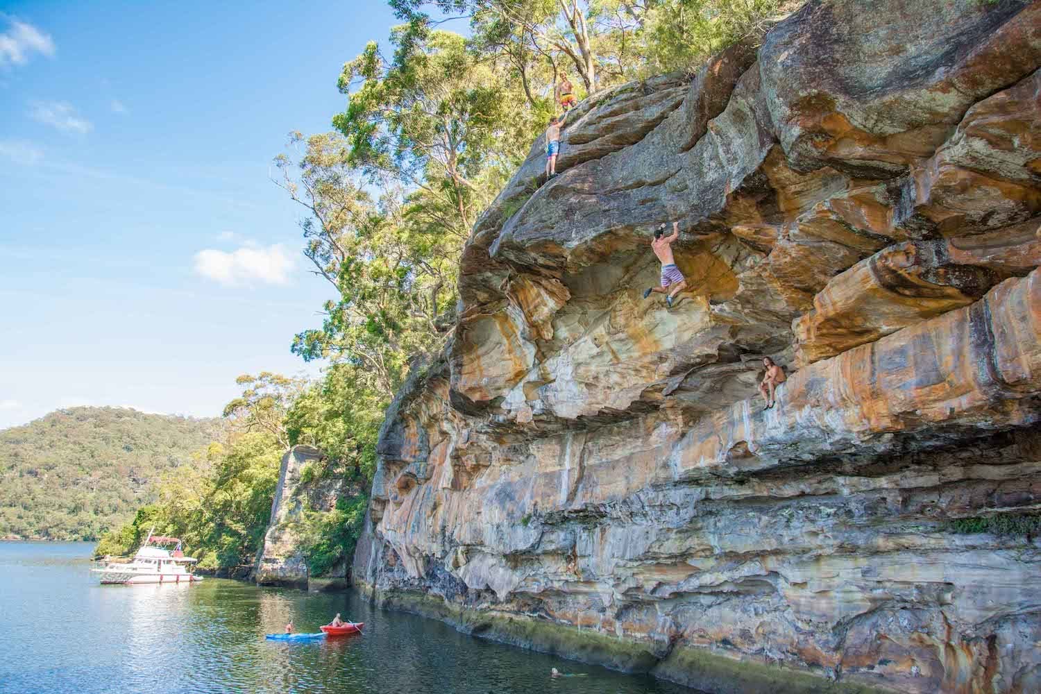mitchell scanlan-bloor, roof climbing, deep water solo, dws, Hawkesbury