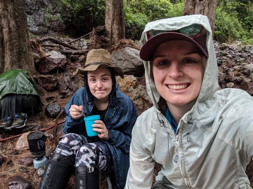 10 Hiking Lessons Learnt On The Green Gully Track (NSW), Rachel Dimond, friends, camp food, dinner, rain