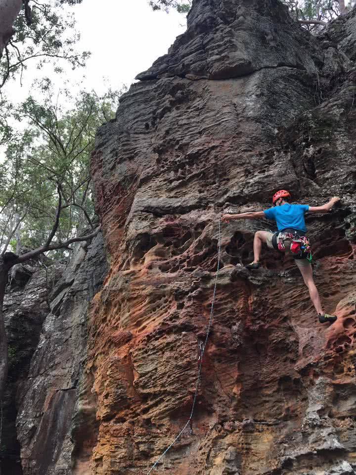 A Climbing Mecca Near Brisbane // Brooyar State Forest (QLD), Saphira Schroers, stretch, climber, arms, rock wall