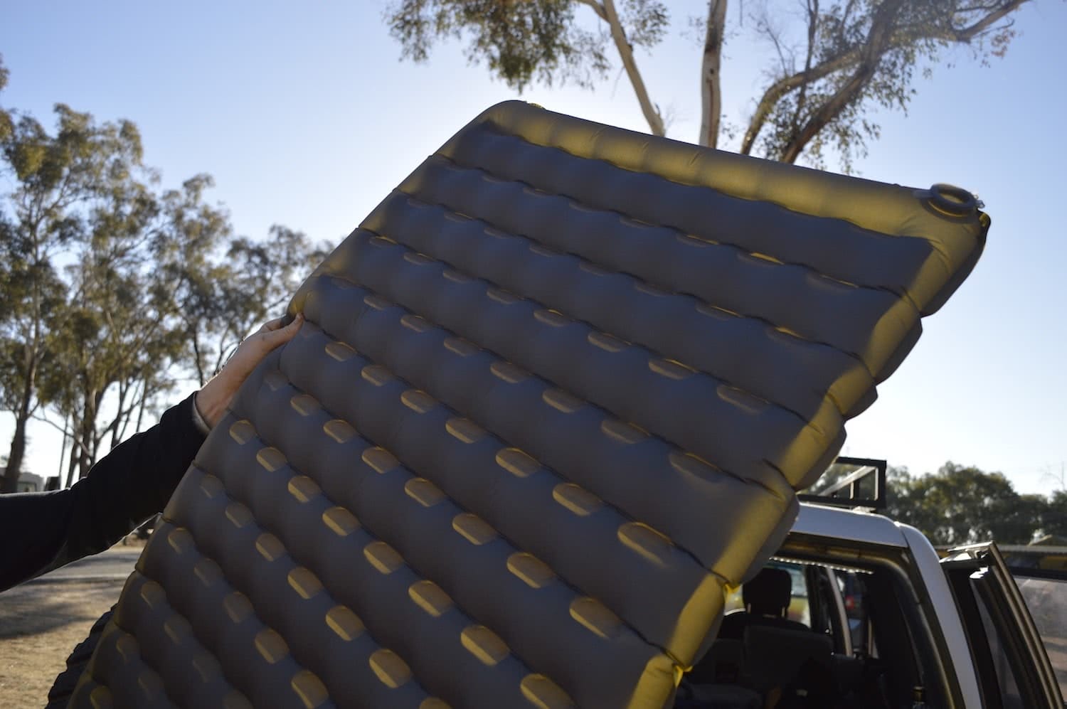 tim ashelford, nemo tensor 25r insulated review, sleeping, air pad, gear, you can see the metal