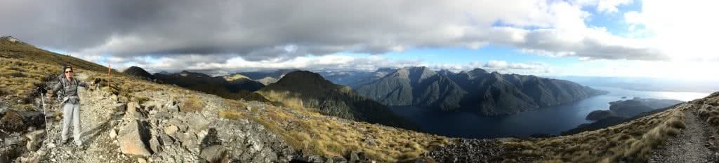 It's A Really Great Walk // Kepler Track (NZ), Nicholas Di Genni, panorama, mountains, Luxmore saddle, clouds