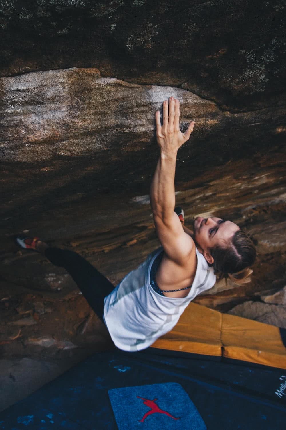 aron hailey, bouldering, climber, amy fenton, slap, caring for your hands when rock climbing, climbing month