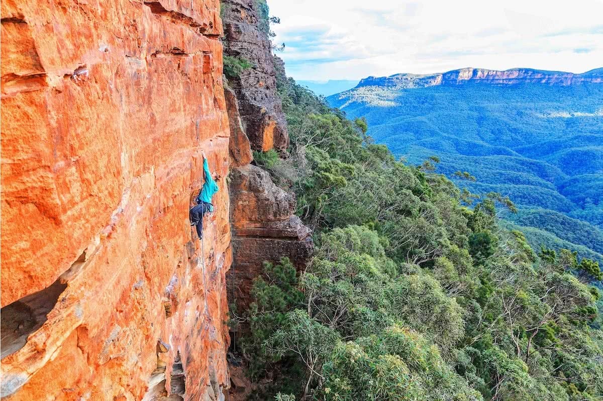 michael evans, rock climbing, blue mountains, multi, types of rock climbing