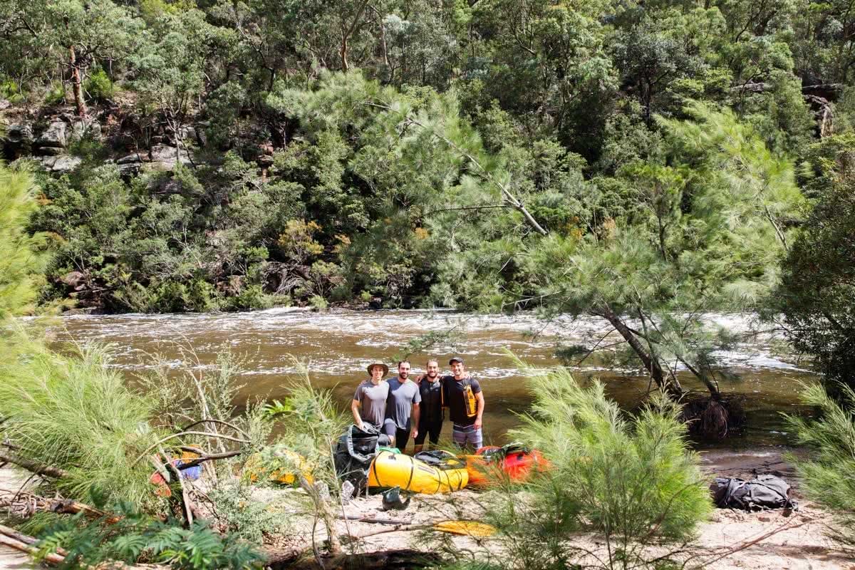 daniel bos, packrafting the colo river, blue mountains, nsw, group