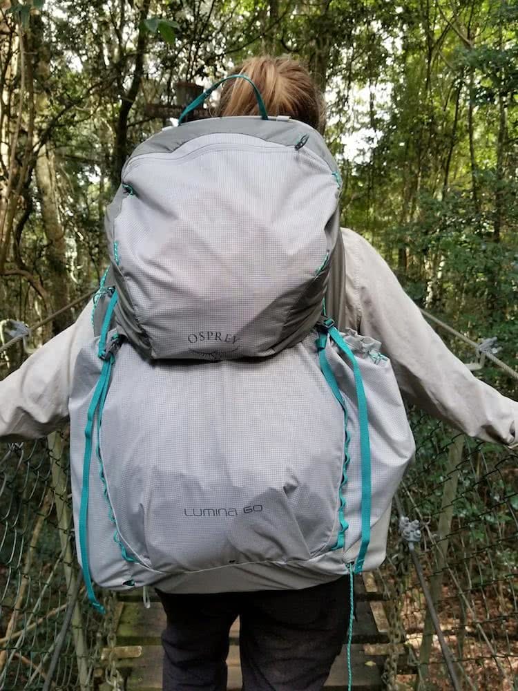 saphira schroers, osprey lumina 60, superultralight backpack, gear review, queensland, explorer, frumpy