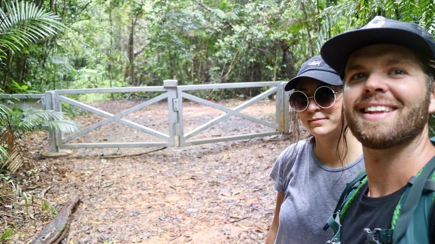 Windin Falls // A Tropical Tableland Oasis (QLD), Grant Purcell, gate, hiker, trail head