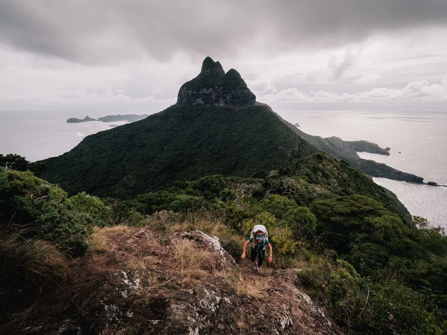 Lord Howe Island's Photography Hot Spots, Matt Horspool, peak, climbing, scrambling, ocean, peak