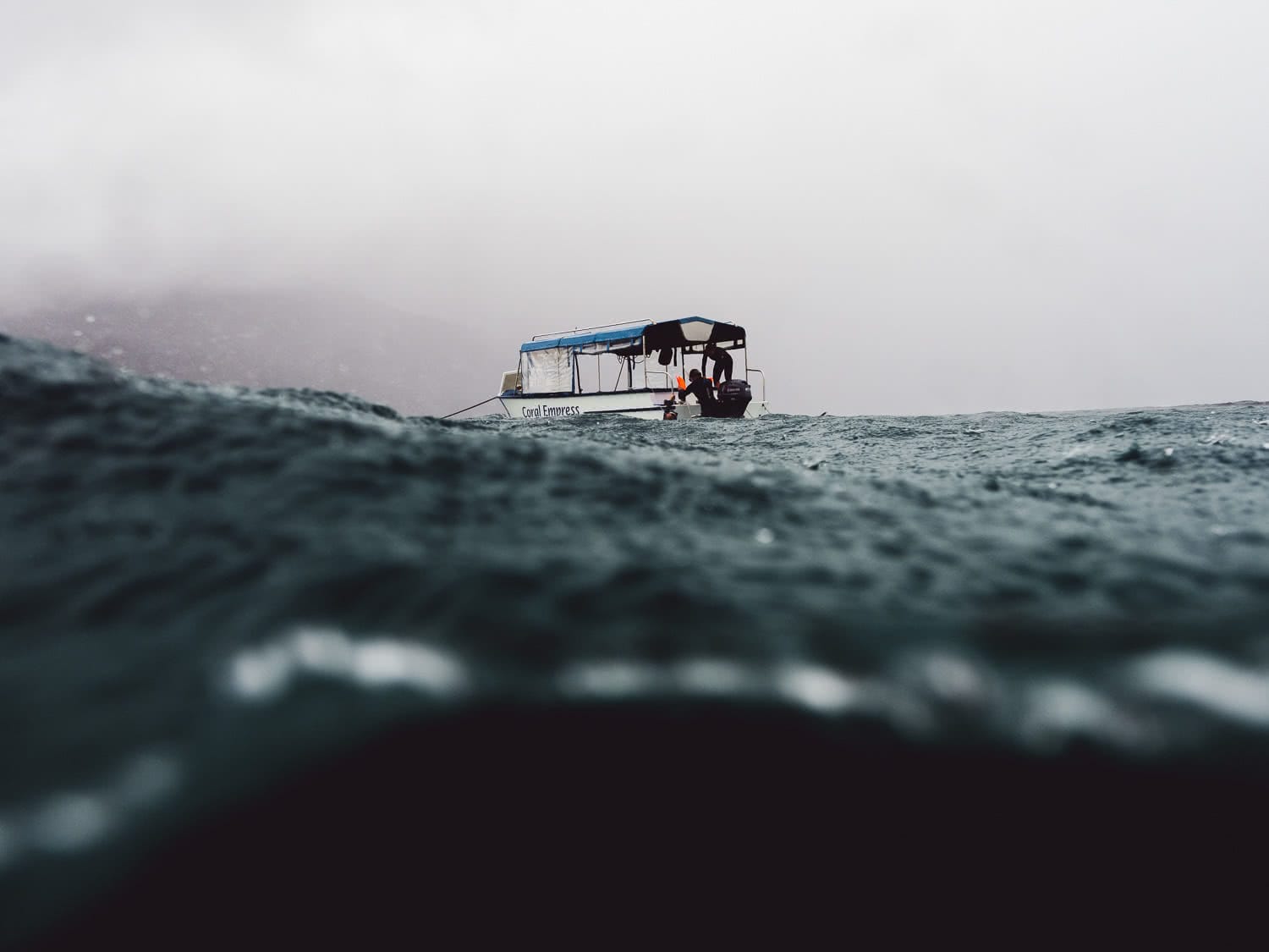 Lord Howe Island's Photography Hot Spots, Matt Horspool, boat, rain, ocean. stormy sea, underwater