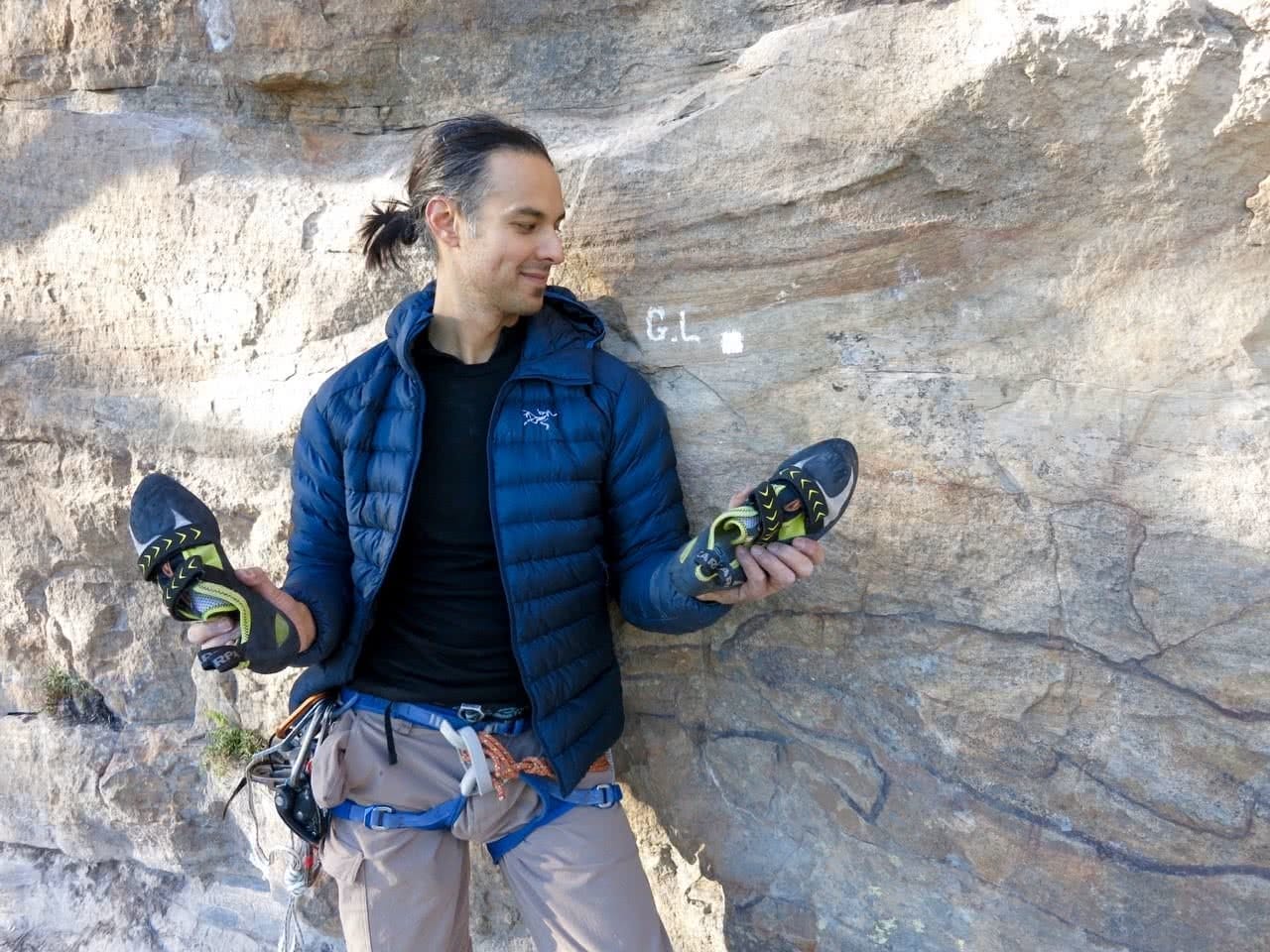 Marty Wolczyk, sweet-dreams-bardens lookout, rock climbing, blue mountains, nsw, gear review, scarpa vapor V