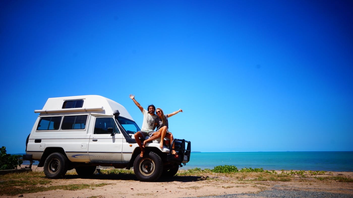 Troopy Travels // Chasing Sunsets From Byron Bay To The Ningaloo Reef, Alice Forrest, Somewhere South Of Cairns-QLD, couple, van life, beach, ocean, happy