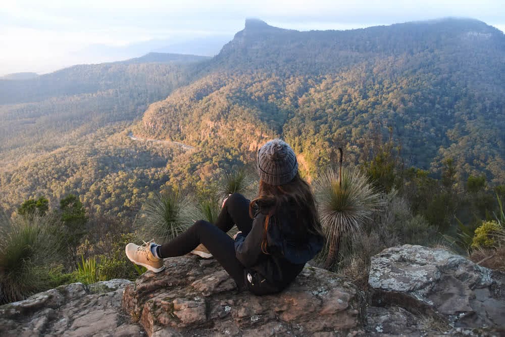 Teva Arrowood, waterproof mid hiking boot, gear review, lisa owen, scenic rim, south east queensland, view