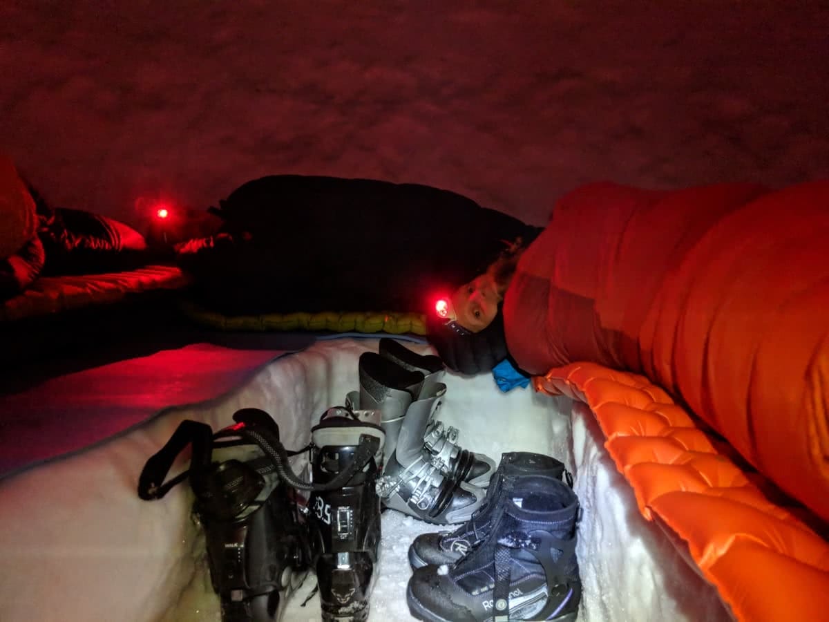 aidan howes, igloo, how to build an igloo, ice, snow, bed time