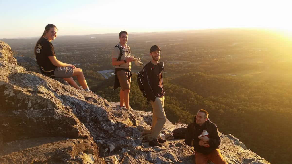 The 7 Peaks Challenge // Glass House Mountains, Chris Sneath, South East Queensland, University of Queensland Mountain Club, climbing, sunrise