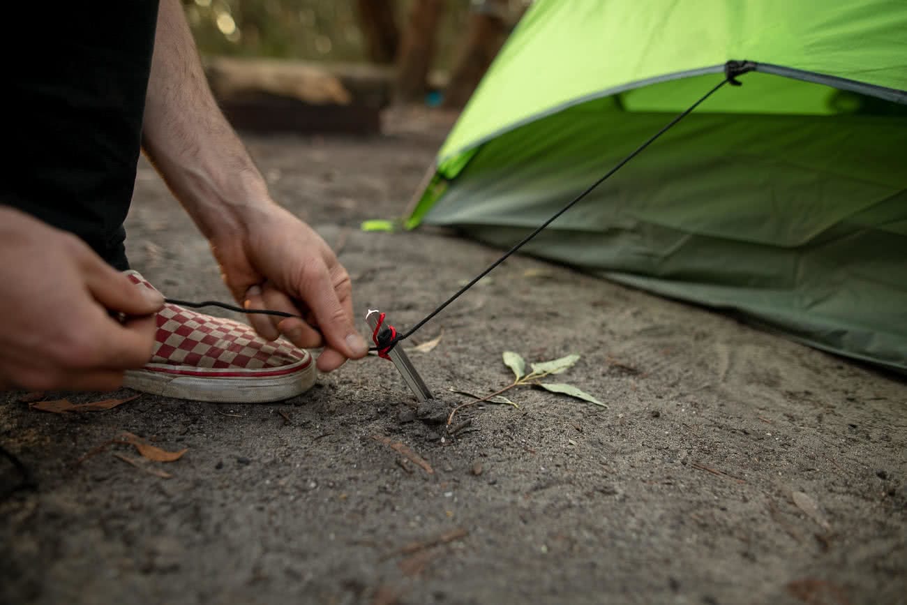 Sleeping Like A Star - NEMO Galaxi 2P // Gear Review, Jon harris, review by Mattie Gould, meroo head camp ground, nsw, tent peg