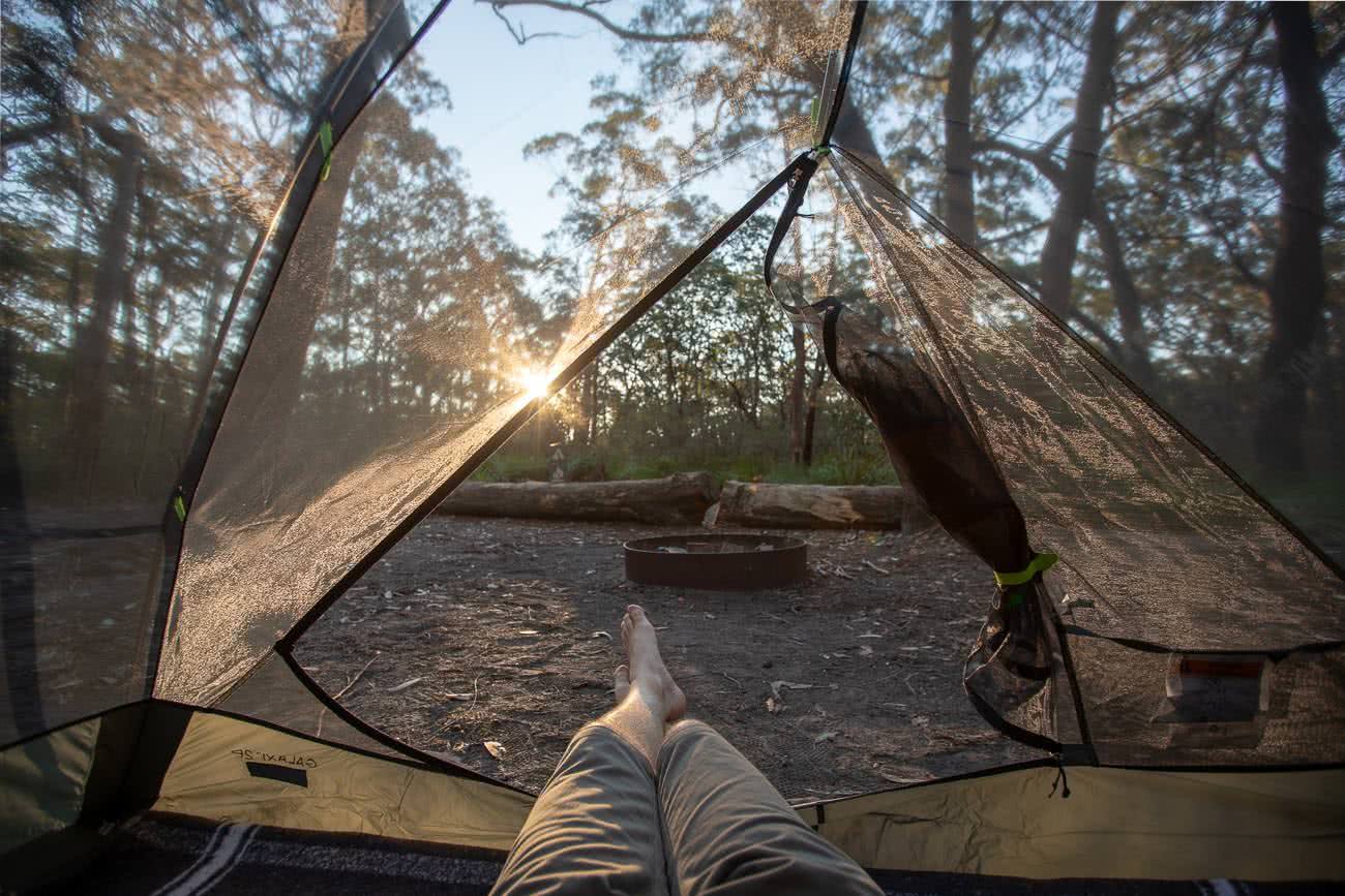 Sleeping Like A Star - NEMO Galaxi 2P // Gear Review, Jon harris, review by Mattie Gould, meroo head camp ground, nsw, feet out of tent
